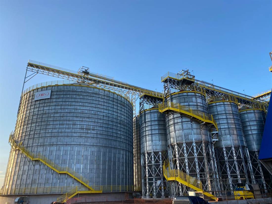 Obra completa — transportadores, DDGS e silos — Inpasa, Luís Eduardo Magalhães/BA